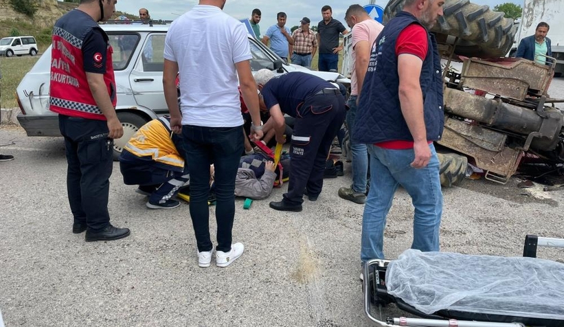 Traktör sürücüsü ölmüştü, feci kaza kamerada