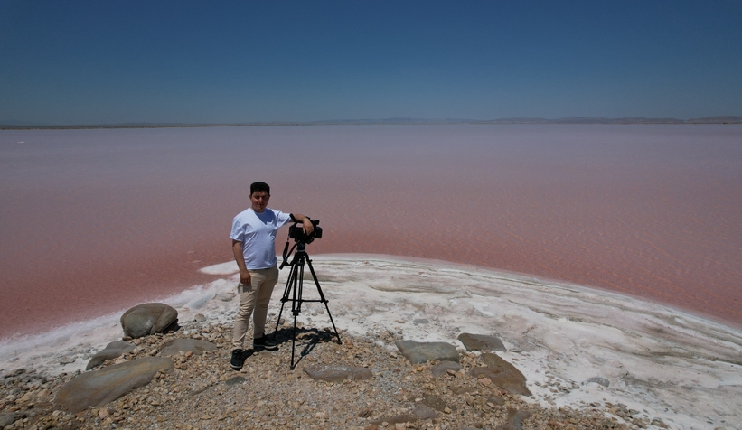 Tuz Gölü pembe renge büründü