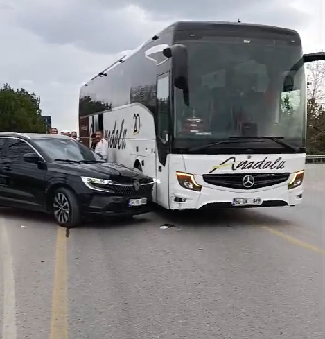 U dönüşü kazası ucuz atlatıldı