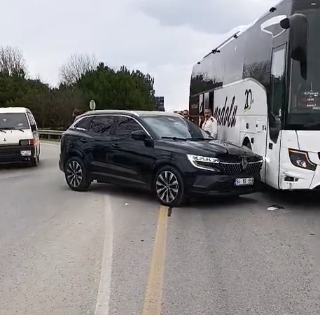 U dönüşü kazası ucuz atlatıldı