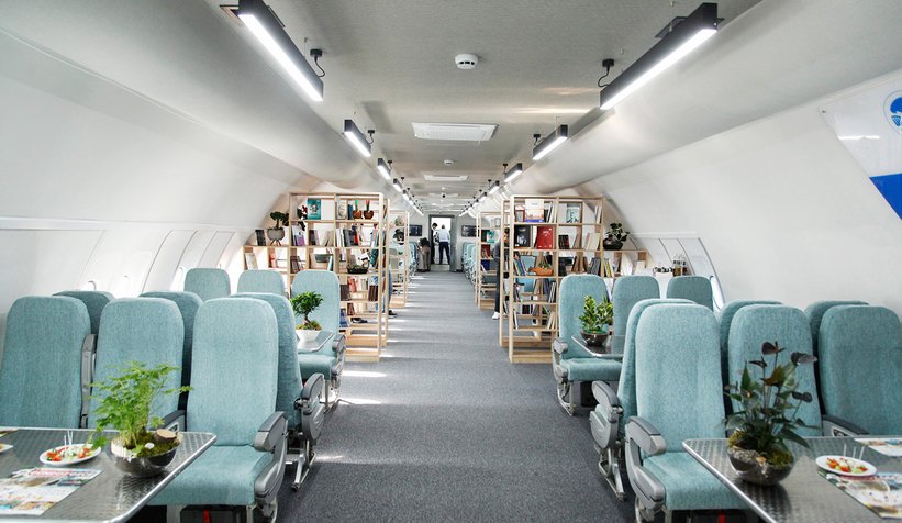 Uçak Kıraathane aydınlatma ile ayrı bir güzelliğe kavuştu