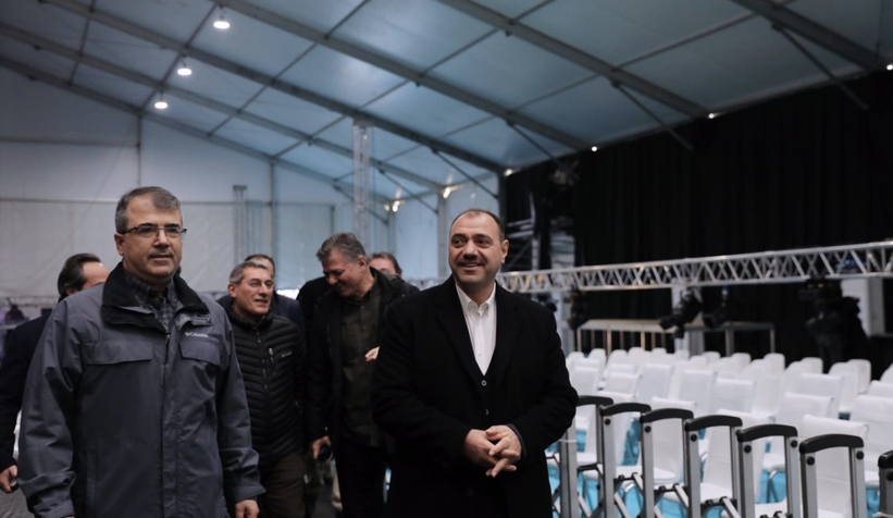 Vali Kaldırım'dan Erdoğan'ın ziyareti öncesi fabrikada inceleme