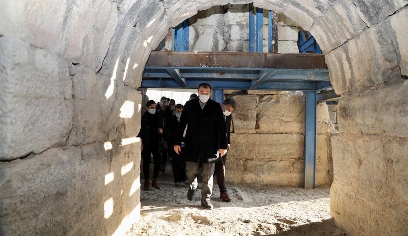 Vali Kaldırım, Justinianus Köprüsü'nde inceleme yaptı