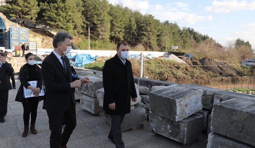 Vali Kaldırım, Justinianus Köprüsü'nde inceleme yaptı