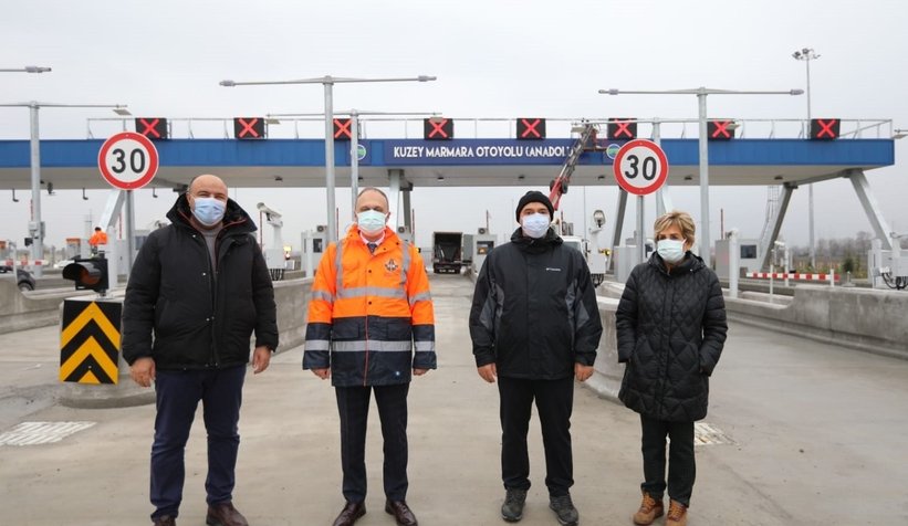 Vali Kaldırım otoyolda açılış öncesi inceleme yaptı