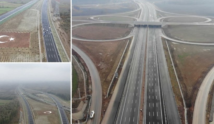 Vali Kaldırım otoyolda açılış öncesi inceleme yaptı