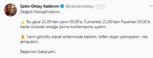 Validen evde kalın çağrısı