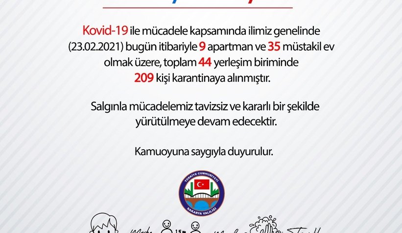 Valilik karantinadaki kişilerin sayısını açıkladı