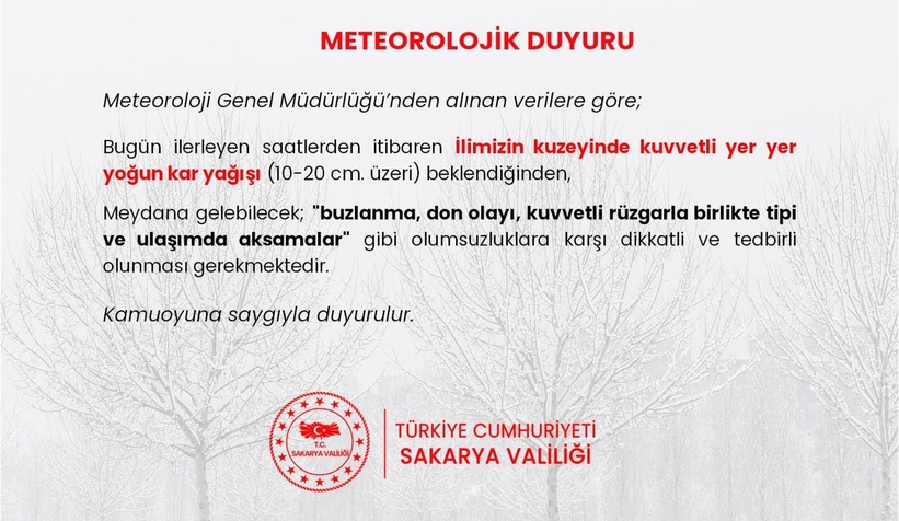 Valilikten son dakika uyarısı