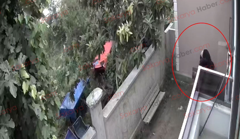 Vatandaş hırsızı merdivenle vurarak düşürdü