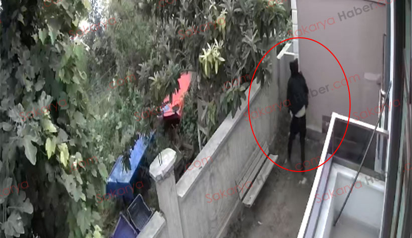 Vatandaş hırsızı merdivenle vurarak düşürdü