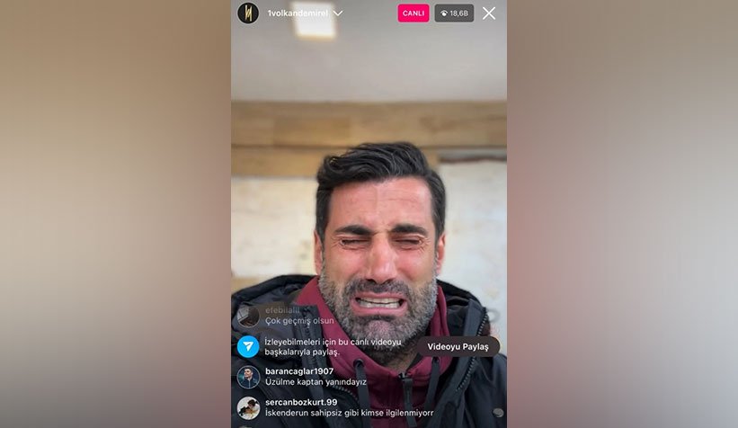Volkan Demirel'in gözyaşları: İnsanlar enkaz altında, yardım edin