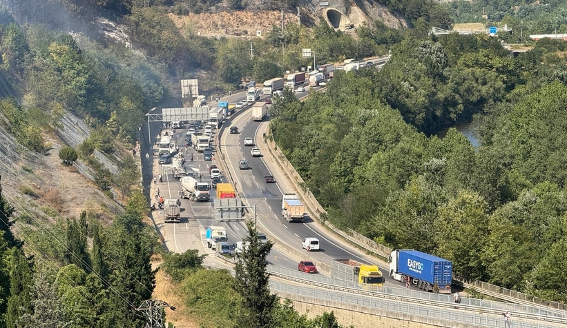 Yangın nedeniyle kapatılan D-650 karayolu ulaşıma açıldı