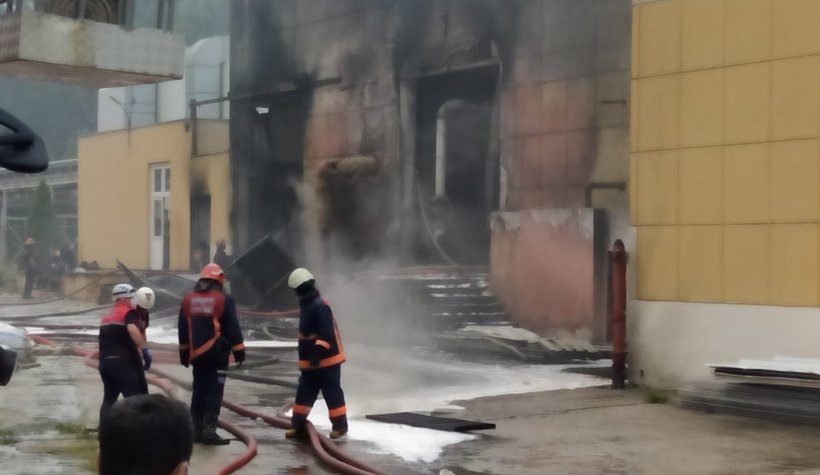 Yangının boyutu fotoğraflara yansıdı