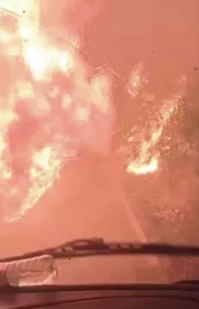 Yangınının görünmeyen kahramanları kamerada