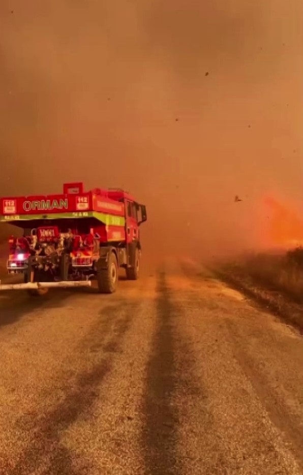 Yangınının görünmeyen kahramanları kamerada