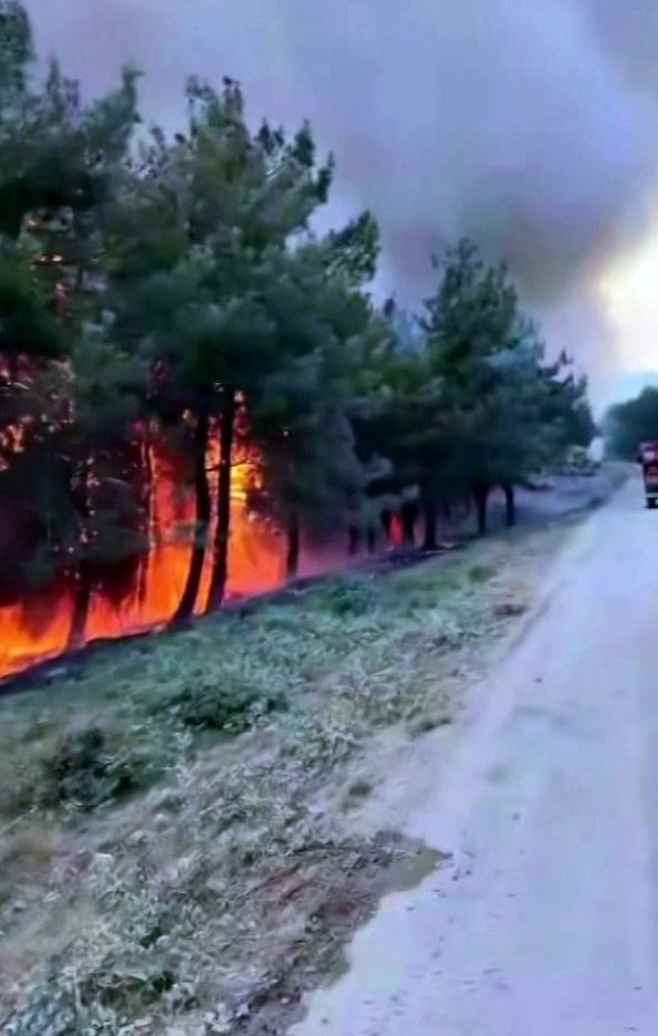 Yangınının görünmeyen kahramanları kamerada