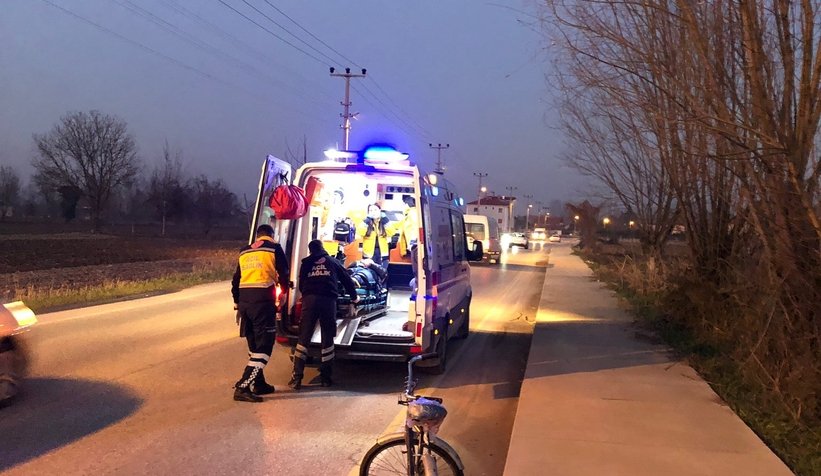 Yardımına kurye koştu, ambulansla hastaneye kaldırıldı