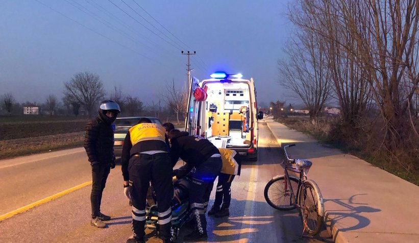Yardımına kurye koştu, ambulansla hastaneye kaldırıldı