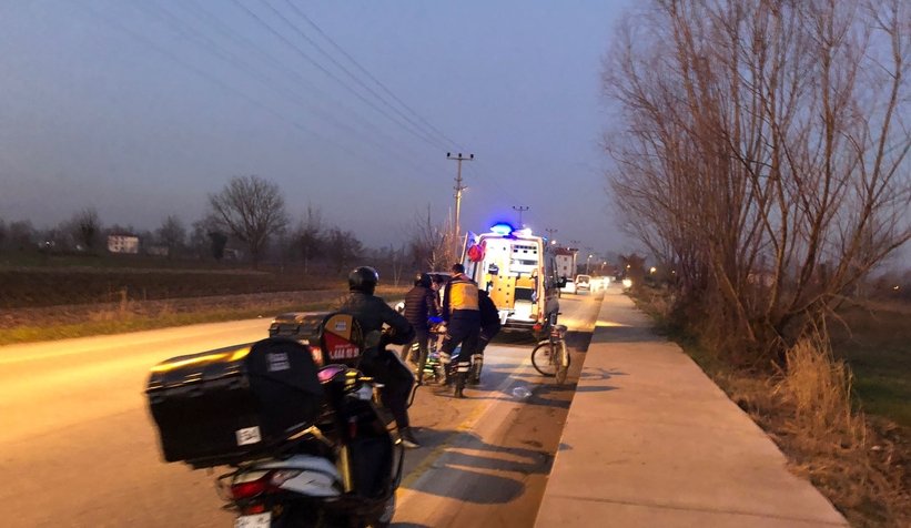 Yardımına kurye koştu, ambulansla hastaneye kaldırıldı