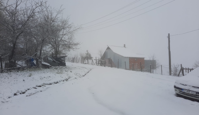 Yaylalar kar yağışı ile beyaza büründü