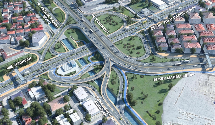 Yazlık katlı kavşağının detayları paylaşıldı