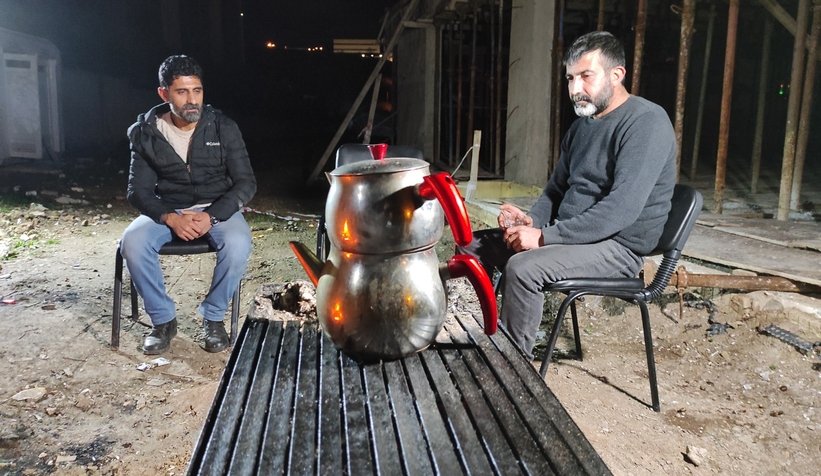 Yılbaşı gecesi şantiyede mahsur kaldılar