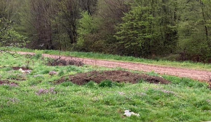 Yol kenarına dökülen gübreler vatandaşı isyan ettirdi