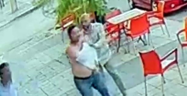 Yorgun mermi isabet etti yerinden fırladı: O anlar kamerada