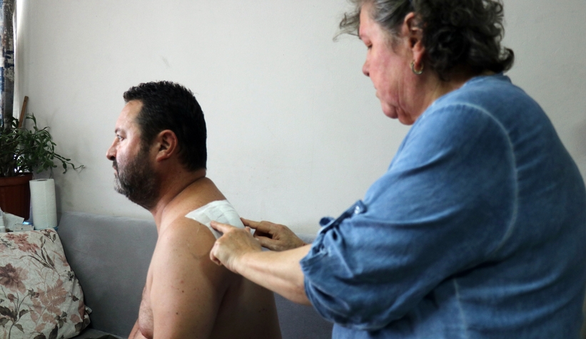 Yorgun mermi isabet etti yerinden fırladı: O anlar kamerada