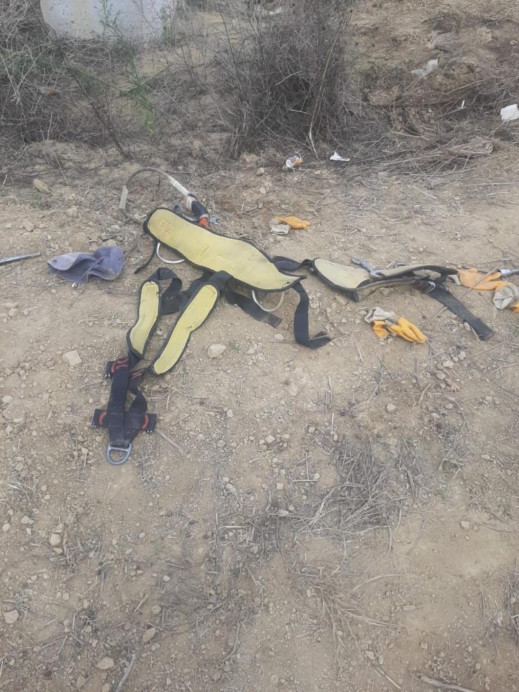 Yüksek gerilim inşaatında kaza