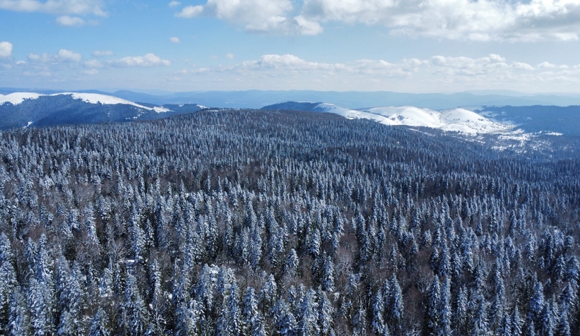 Yüksek kesimlerden kar kartpostallık görüntüler