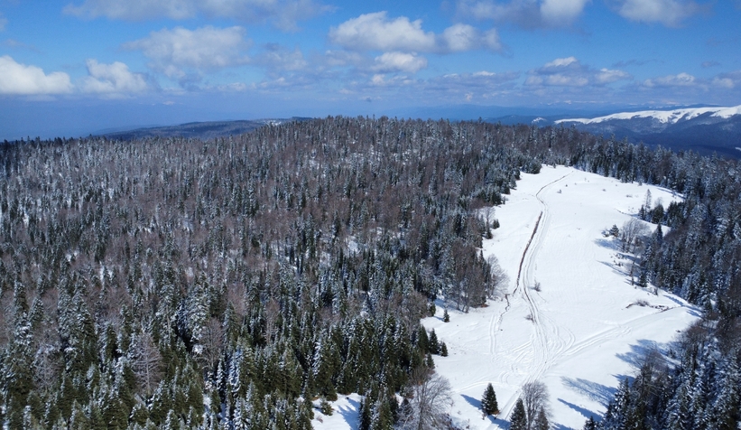 Yüksek kesimlerden kar kartpostallık görüntüler
