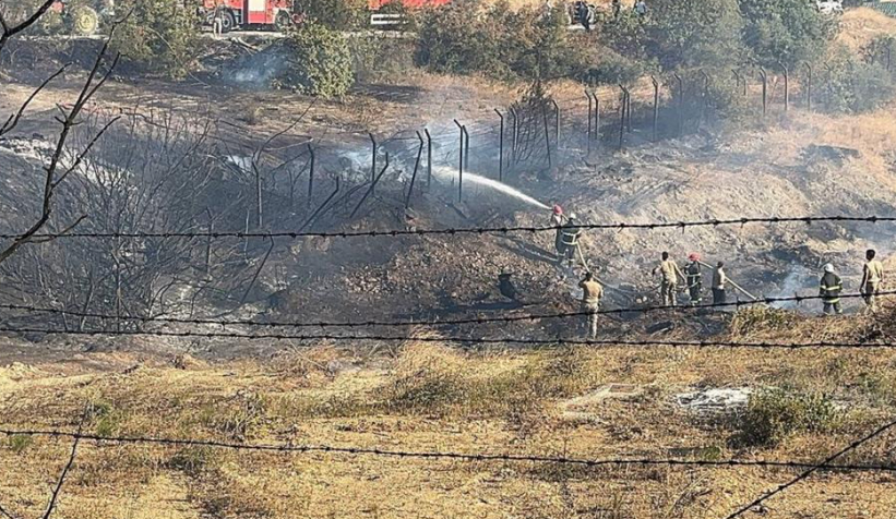 Yürekler ağza geldi, yangın cephanelik bölgesine sıçradı