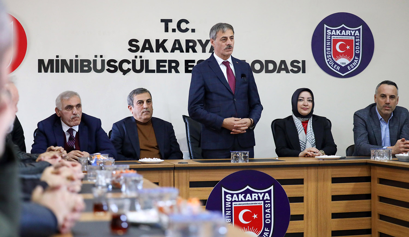 Yusuf Alemdar Minibüsçüler Odası’nda konuştu