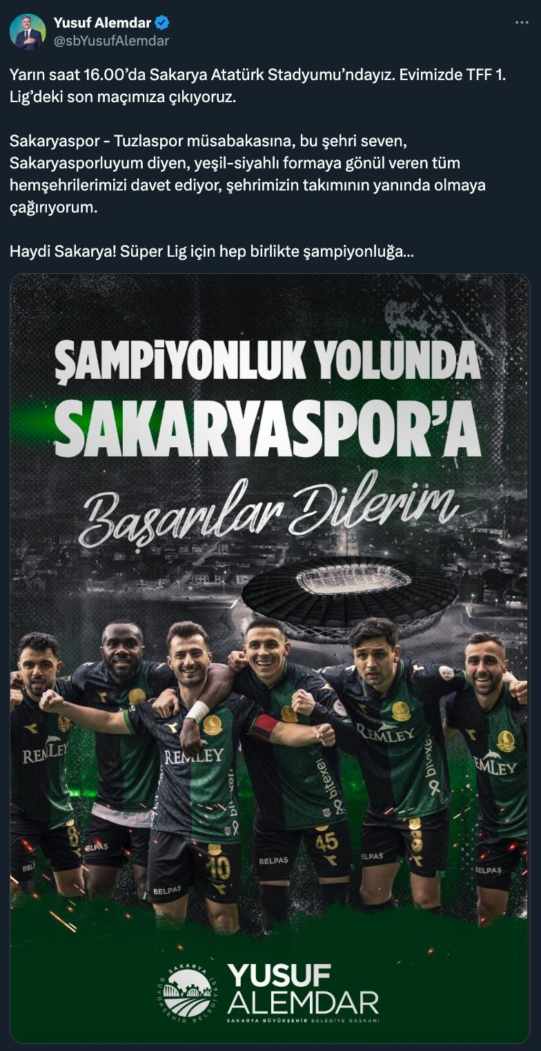 Yusuf Alemdar: Süper Lig için hep birlikte stadyumda buluşalım