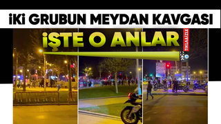Gar Meydanında iki grup birbirine girdi