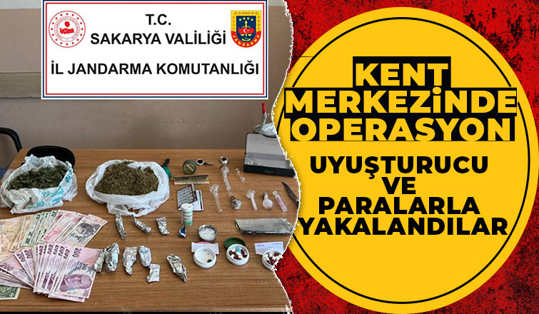 Gaspçı uyuşturucu ve paralarla yakalandı