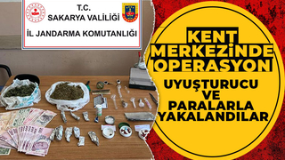 Gaspçı uyuşturucu ve paralarla yakalandı