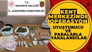 Gaspçı uyuşturucu ve paralarla yakalandı