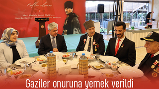 Gaziler Günü dolayısıyla gaziler ve aileleri onuruna yemek