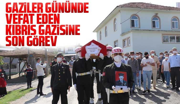 Gaziler Gününde vefat eden Kıbrıs Gazisine son görev