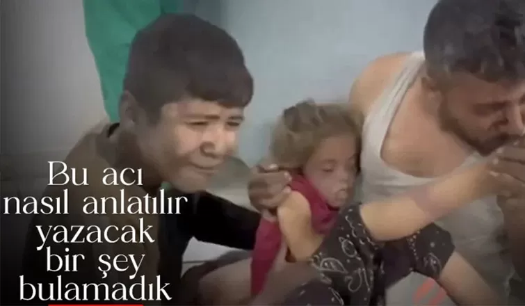 Gazze'de acılı baba saldırıda kaybettiği kızını son kez öptü