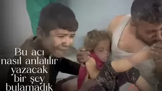 Gazze'de acılı baba saldırıda kaybettiği kızını son kez öptü