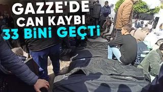 Gazze'de can kaybı 33 bin 91'e yükseldi