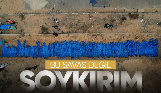 Gazze'de katliam durmuyor! Cenazeler toplu mezara gömüldü