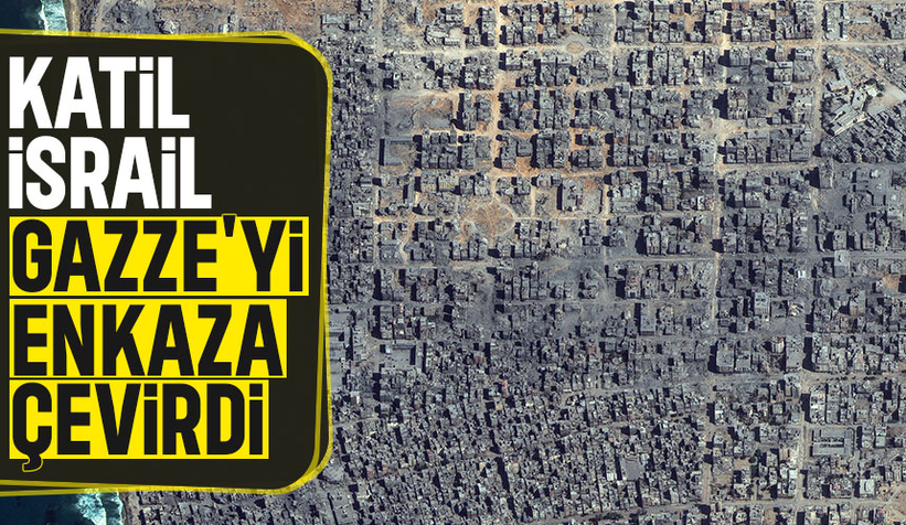 Gazze'deki yıkım uydu fotoğraflarında
