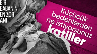 Gazze'den en acı kare: Filistinli baba evladına son kez sarıldı