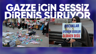 Gazze için Akyazıda sessiz eylem nöbeti sürüyor