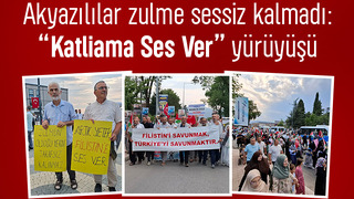 Gazze ve Doğu Türkistan için tek Yürek: Akyazı’da vicdan yürüyüşü